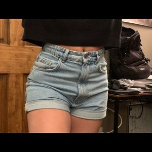 Zara denim high waisted shorts.